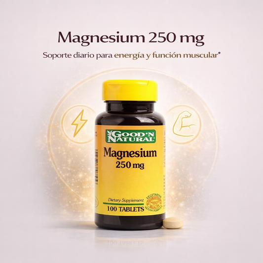 Magnesio 250 mg Good’N Natural - Envase x 100 tabletas