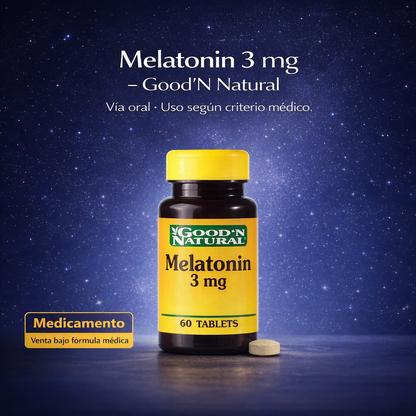 Melatonin 3 mg Good’N Natural - Envase x 60 tabletas