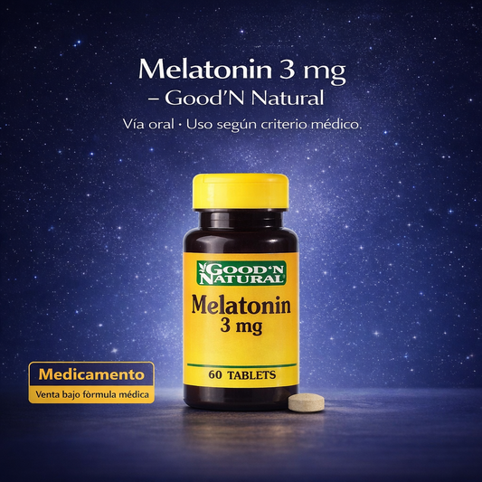 Melatonin 3 mg Good’N Natural - Envase x 60 tabletas