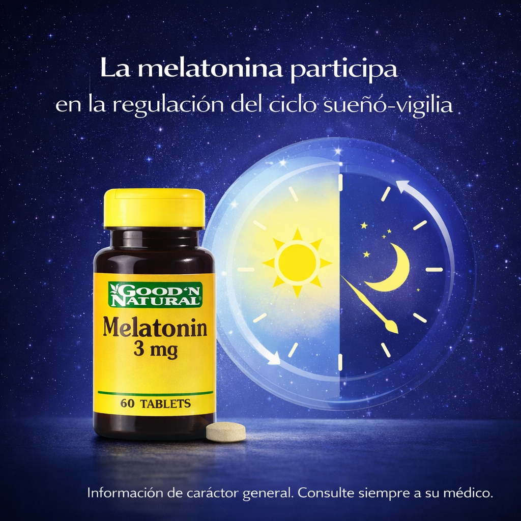 Melatonin 3 mg Good’N Natural - Envase x 60 tabletas